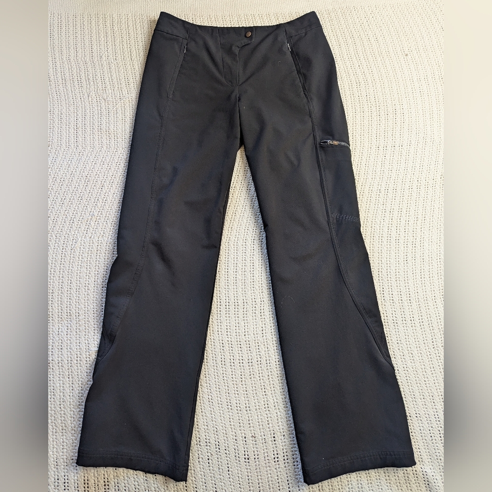 Title Nine Black Genie Hiking Pants Activewear Athleisure Athletic Cargo Size 6